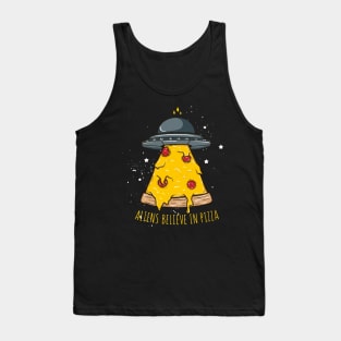 aliens believe pizza Tank Top